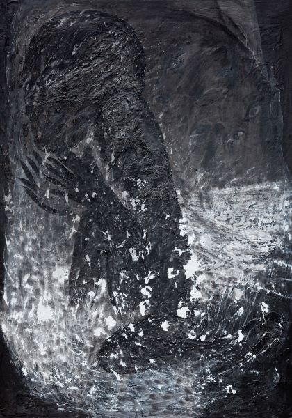 Prayer, 2009, Mixed media on Canvas, 227x182cm